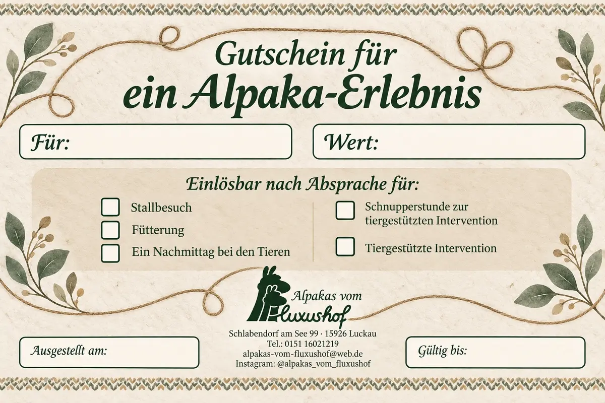 Gutscheinmotiv Botanisch