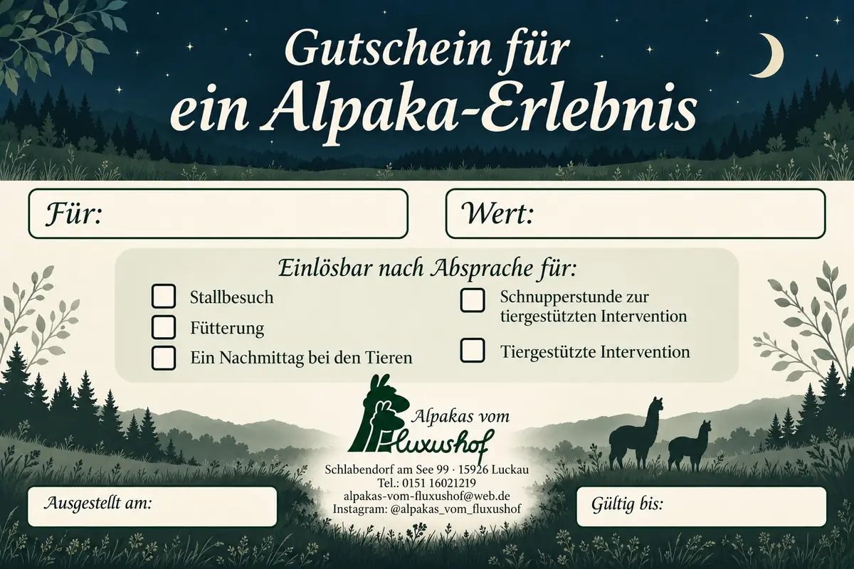 Gutscheinmotiv Nachtwald